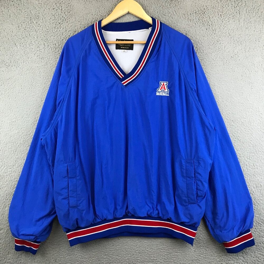 Vntage A baseball V neck windbreaker jacket size XXL